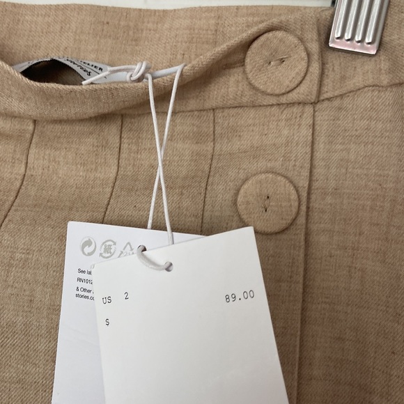 and other stories Pleated Slit Midi Skirt - Picture 6 of 6